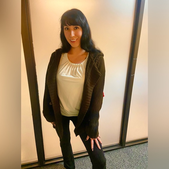 Felted Cottage Core Mushroom Sweater - Picture 4 of 6